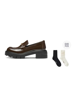 Осенние листья Лоферы на платформе 5 см женские - коричневые с подарком (см описание), цвет Brown Gift Included (Please Refer to Details) Staccato