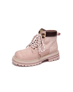 Розовые женские ботильоны на плоской подошве, цвет Pink (Flat) Gigiryo