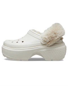 Кроксы Stomp Lined Clogs 'Белые', серые Crocs