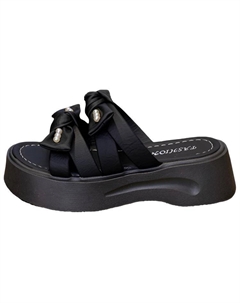 Скользостойкие антибактериальные шлепанцы женские - черные, цвет Black Tonybear