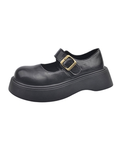 Женские туфли Мэри Джейн на платформе черные, цвет Black Fawn miri