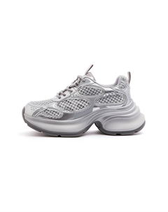 Модные универсальные удобные платформенные массивные кроссовки для женщин серебристые, цвет Silver Camel