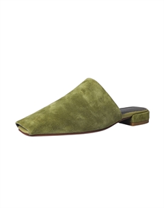 Экрю Женские Тапочки с закрытым носком 2 см Echo&yolo