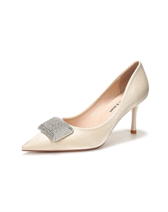 Женские туфли на высоком каблуке шампань, цвет Champagne Weishibangwei