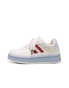 Низкие женские скейтерские кеды бело-голубые, цвет White Blue Cleartaste