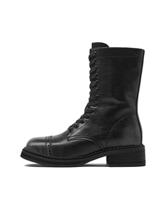 Ботильоны женские черные, коричневые, коричневые (тонкий флис) Josiny