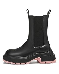 Chelsea Boots Женские Черные, Черные с Красной Подошвой Tatá