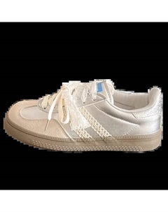 Женские низкие скейтерские кеды с серебряной ленточкой, цвет Silver Ribbon Accessory Jimixiong