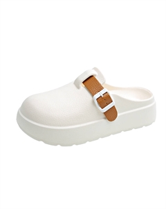 Женские антибактериальные закрытые тапочки белые, цвет White Tonybear