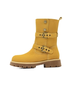 Жёлтые женские берцы до середины икры, цвет Yellow C°banner
