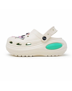 Клоги женские бежево-зеленые Exull q