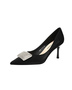 Женские туфли на высоком каблуке черные, цвет Black Weishibangwei