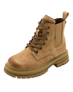 Женские короткие ботинки мартин розовые со скрытой платформой, цвет Pink (Hidden Wedge) Gigiryo