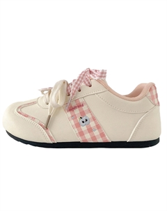 Женские низкие скейтерские кеды бежево-розовые, цвет Beige Pink Jimixiong