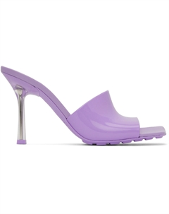 Фиолетовые эластичные мюли Bottega veneta