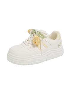 Дышащие женские скейтерские кеды низкие бежево-желтые, цвет Beige Yellow Jimixiong