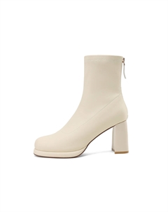 Женские Ботильоны Бежевый/Чёрный/Кофе, Флис Кофе Daphne