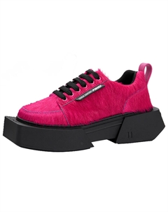 Низкие скейтерские кроссовки унисекс цвета фуксия Choco concert