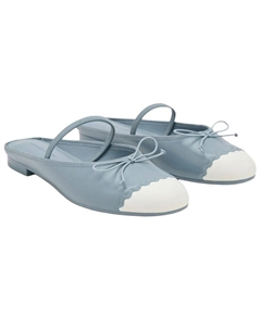 Слипоны с закрытым носком и противоскользящей подошвой 1,2 см для женщин кремово-молочный белый/черный Charles&keith