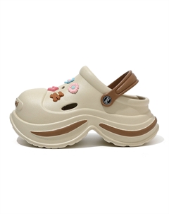 Клоги женские цвета хаки "Цветочный медведь", цвет Khaki (Flower Bear) Cat power