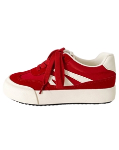 Низкие женские скейтерские кеды рождественский красный, цвет Christmas Red Jimixiong