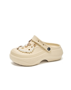 Клоги женские черные, цвет Black Red dragonfly