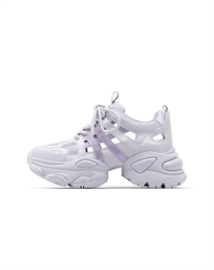 Женские низкие массивные кроссовки серебристо-фиолетовые, цвет Silver Purple C°banner