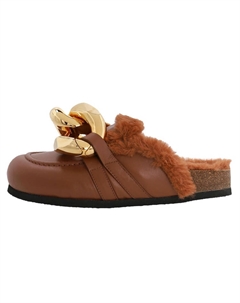 Женские лоферы с отделкой из стриженой овчины Jw anderson