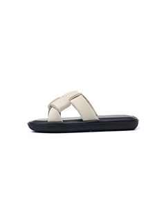 Женские тапочки-шлёпанцы Beige/Silver Hla