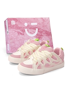 Женские скейтерские кеды низкие персиково-розовые Miniso