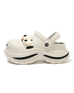 Клоги женские белые с большими глазами, цвет White (Quirky Big Eyes) Cat power