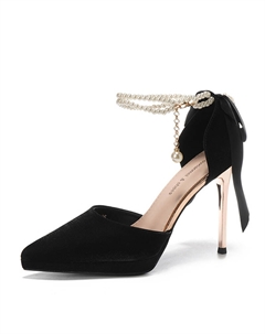 Женские туфли на высоком каблуке черные, цвет Black Weishibangwei