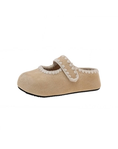 Женские закрытые тапочки экрю, цвет Ecru 7 sevfun