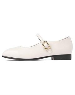 Плоские туфли Мэри Джейн 2 см женские экрю, цвет Ecru Josiny