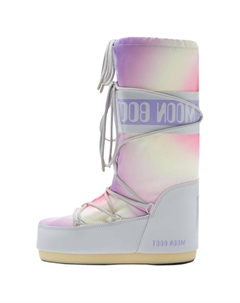 Ботинки женские высокие с принтом "тай-дай", мультиколор Moon boot