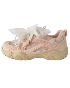 Женские розовые низкие массивные кроссовки, цвет Pink Jimixiong