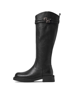 Коричневые женские высокие сапоги (тонкий флис), цвет Brown (Thin Fleece) Josiny