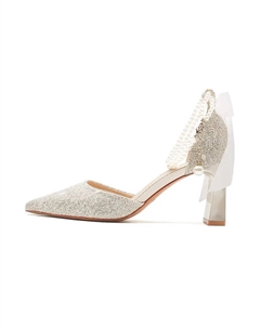 Женские туфли на платформе с массивным каблуком Gold, цвет Gold[Heel Height 7.5cm] Qitumaul