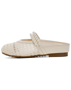 Кожаные мокасины с пэчворком женские бежевые, цвет Beige Daphne