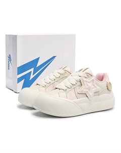 Антискользящие износостойкие низкие скейтерские женские туфли бежево-розовые, цвет Beige Pink Feiyue.®