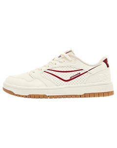 Женские противоскользящие скейтерские кеды бежево-красные, цвет Beige Red Qiaodan