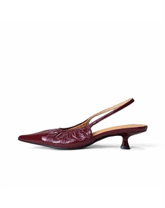 Женские туфли на платформе с массивным каблуком красно-коричневые, цвет Red Brown Shoemaker queen