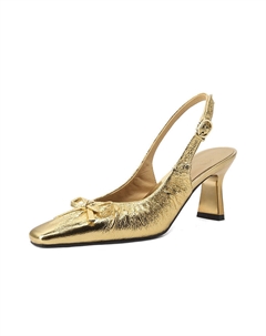 Тонкие каблуки на шпильке 7 см, золотистый Echo&yolo