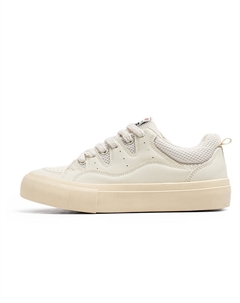 Легкие дышащие низкие скейтерские кроссовки с эффектом увеличения роста унисекс Q-XN7981 бежевые, цвет Q-XN7981 Beige Qiquduck