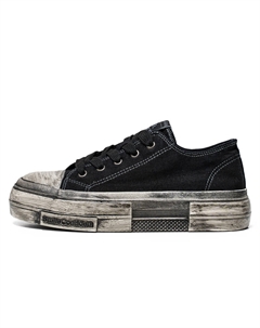 Высокие устойчивые к истиранию противоскользящие скейтерские кеды низкие - Q-XN9999 черные, цвет Q-XN9999 Black Qiquduck