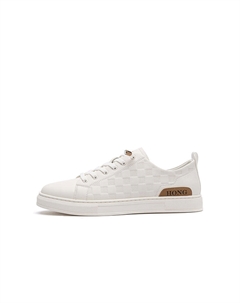 Мужские низкие скейтерские кеды белые, цвет White Red dragonfly