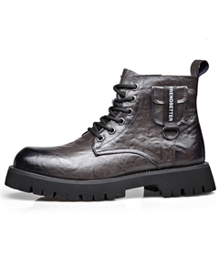 Мужские ботинки Martin черно-коричневые - коричневые (на флисовой подкладке), цвет Coffee (Fleece-Lined) Yedani