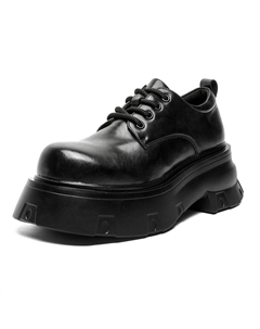 Мужские повседневные кожаные туфли черные с увеличенной высотой, цвет Black Height Increasing Weishibangwei