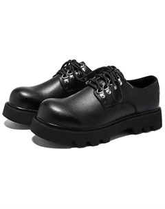 Мужские повседневные кожаные туфли черные с увеличенной высотой, цвет Black Height Increasing Weishibangwei