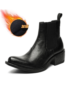 Челси боуны унисекс черно-коричневые черные [на флисовой подкладке], цвет Black [Fleece-Lined] Modengpan